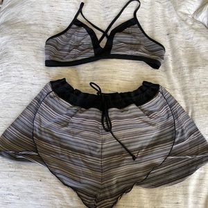 Athleta 2 piece bikini with shorts bottoms!